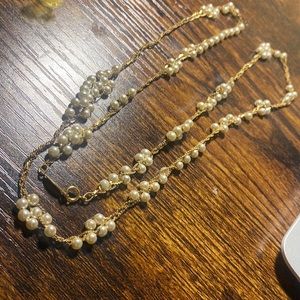 Napier gold plated necklace with pearl twist 24”